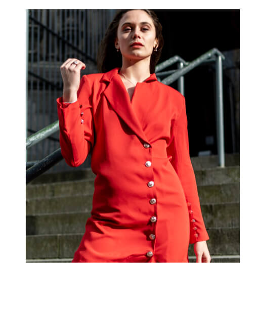 achat robe tailleur tendance rouge