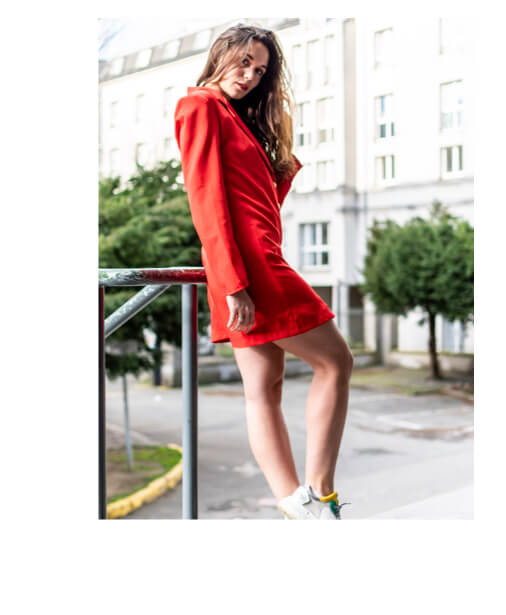 robe tailleur rouge